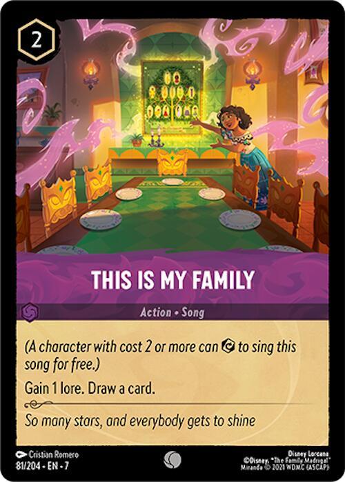 Lorcana TCG Archazia's Island This Is My Family 81/204 Common Near Mint