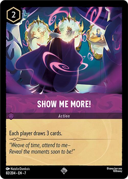 Lorcana TCG Archazia's Island Show Me More! 82/204 Super Rare Near Mint