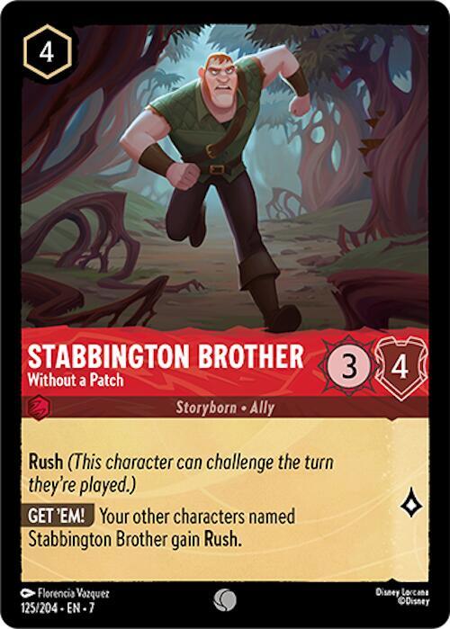 Lorcana TCG Archazia's Island Stabbington Brother - Without a Patch 125/204 Common