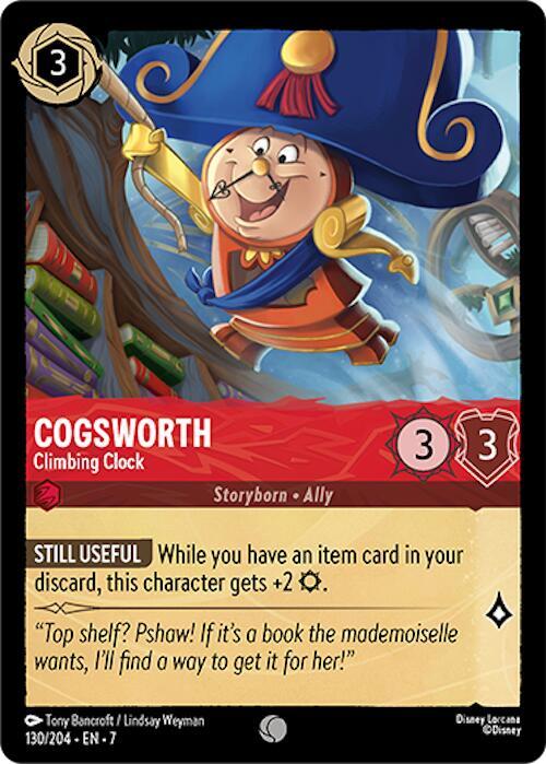 Lorcana TCG Archazia's Island Cogsworth - Climbing Clock 130/204 Common