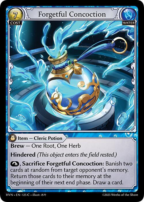 Grand Archive Abyssal Heaven Forgetful Concoction 125 Common