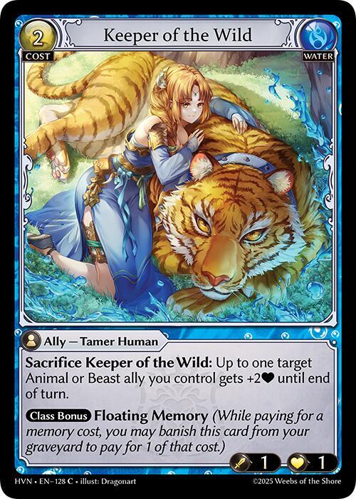 Grand Archive Abyssal Heaven Keeper of the Wild 128 Common