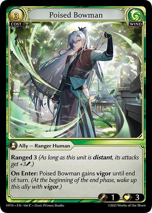 Grand Archive Abyssal Heaven Poised Bowman 166 Common Near Mint