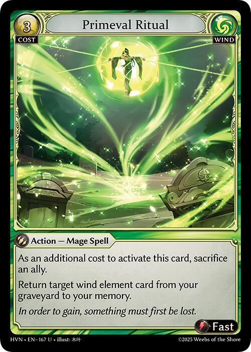 Grand Archive Abyssal Heaven Primeval Ritual 167 Uncommon