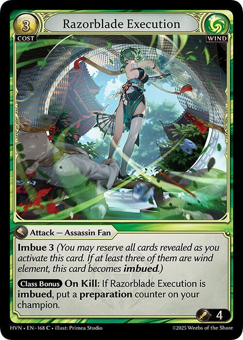 Grand Archive Abyssal Heaven Razorblade Execution 168 Common