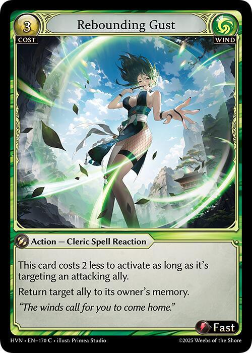 Grand Archive Abyssal Heaven Rebounding Gust 170 Common Near Mint