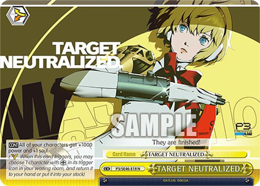 Weiss Schwarz Persona 3 Reload Premium Booster TARGET NEUTRALIZED. P3 / SE46-E18 Normal
