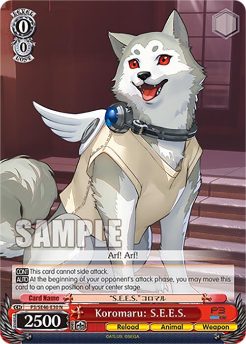 Weiss Schwarz Persona 3 Reload Premium Booster Koromaru: S.E.E.S. (PER) P3 / SE46-E30 Persona Rare