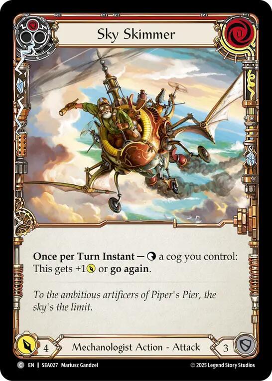 Flesh & Blood TCG High Seas Sky Skimmer (Red) SEA027 Common