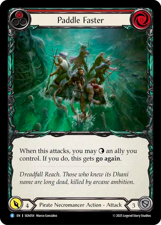 Flesh & Blood TCG High Seas Paddle Faster SEA054 Rare Near Mint