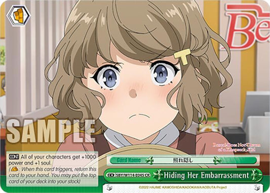Weiss Schwarz Rascal Does Not Dream Series Hiding Her Embarrassment SBY / W114-E045 Climax Rare