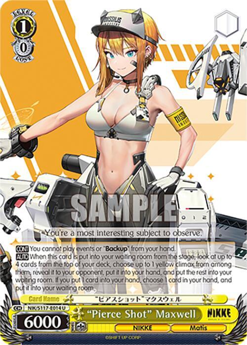 Weiss Schwarz GODDESS OF VICTORY: NIKKE "Pierce Shot" Maxwell NIK/S117-E014 Uncommon