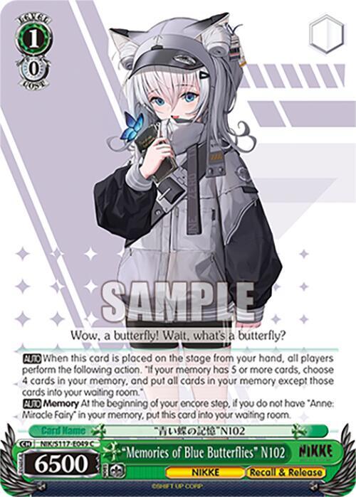 Weiss Schwarz GODDESS OF VICTORY: NIKKE "Memories of Blue Butterflies" N102 NIK/S117-E049 C Common Near Mint