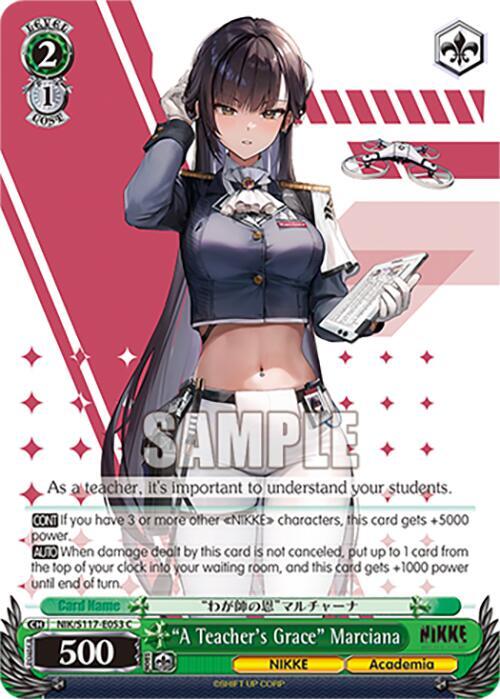 Weiss Schwarz GODDESS OF VICTORY: NIKKE "A Teacher's Grace" Marciana NIK/S117-E053 C Common Near Mint