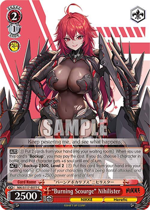 Weiss Schwarz GODDESS OF VICTORY: NIKKE "Burning Scourge" Nihilister NIK/S117-E077 Common
