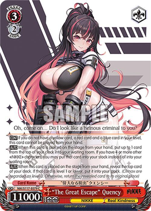 Weiss Schwarz GODDESS OF VICTORY: NIKKE "The Great Escape" Quency NIK/S117-E079 C Common Near Mint