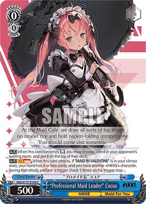 Weiss Schwarz GODDESS OF VICTORY: NIKKE "Professional Maid Leader" Cocoa NIK/S117-E104 Common
