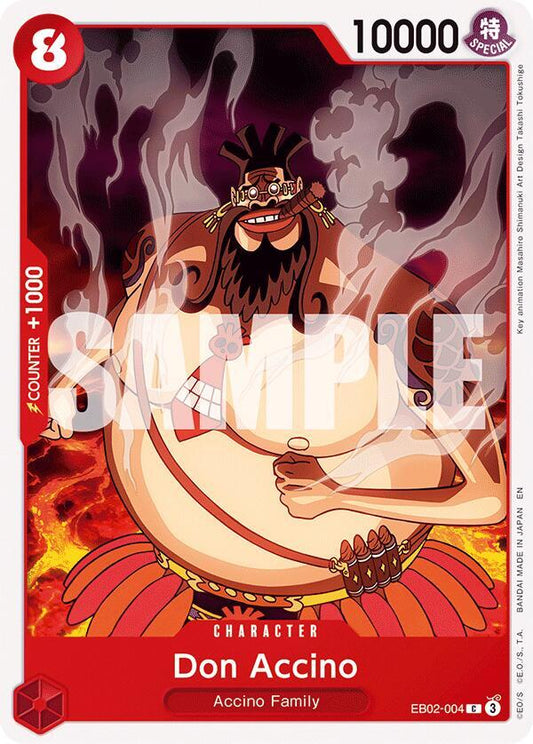 One Piece Card Game Extra Booster: Anime 25th Collection Don Accino EB02-004 C Near Mint