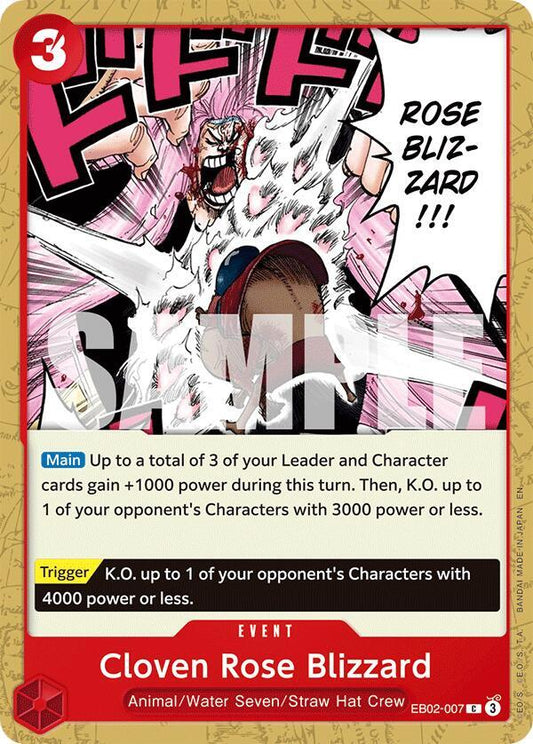 One Piece Card Game Extra Booster: Anime 25th Collection Cloven Rose Blizzard EB02-007 C Near Mint