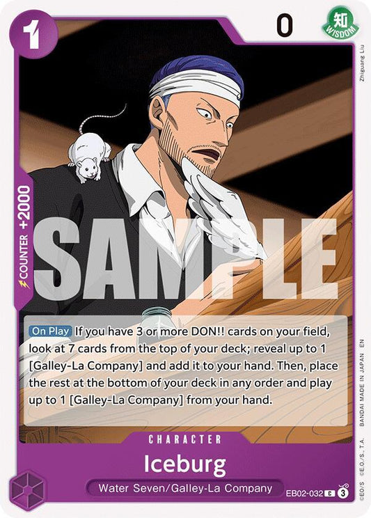 One Piece Card Game Extra Booster: Anime 25th Collection Iceburg EB02-032 Common