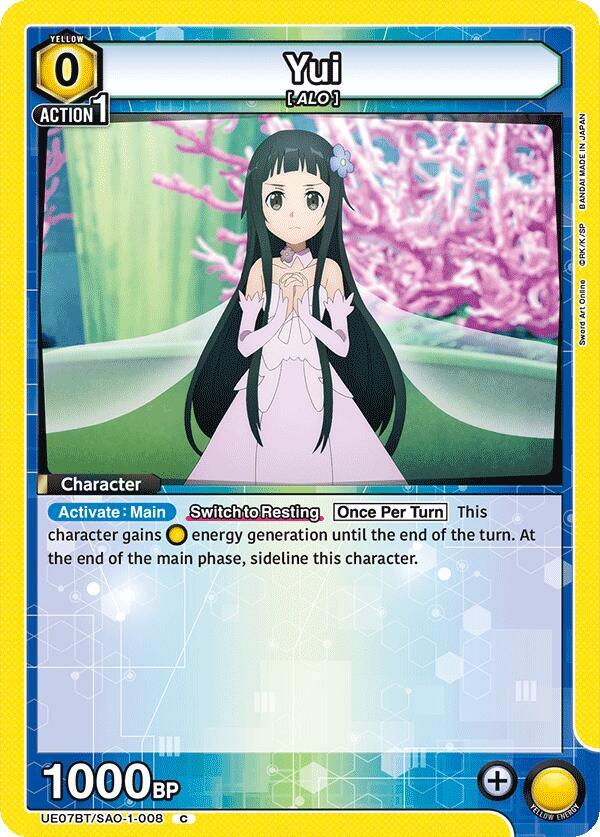 Union Arena UE07BT: Sword Art Online Yui (008) UE07BT/SAO-1-008 Common Near Mint