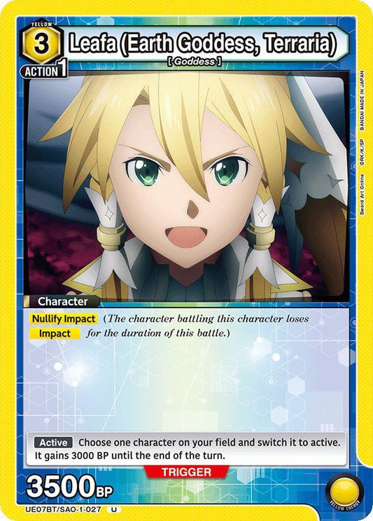 Union Arena UE07BT: Sword Art Online Leafa (Earth Goddess, Terraria) (027) UE07BT/SAO-1-027 Uncommon