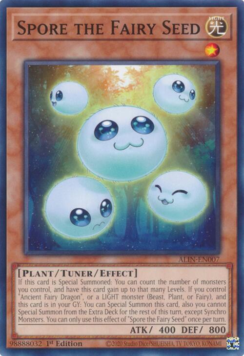 YuGiOh Alliance Insight Spore the Fairy Seed ALIN-EN007 Common 1st Edition