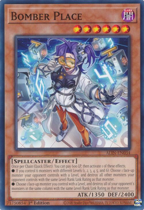 YuGiOh Alliance Insight Bomber Place ALIN-EN034 Common Near Mint 1st Edition
