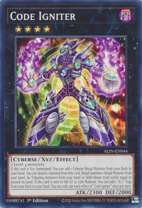 YuGiOh Alliance Insight Code Igniter ALIN-EN044 Common Near Mint 1st Edition