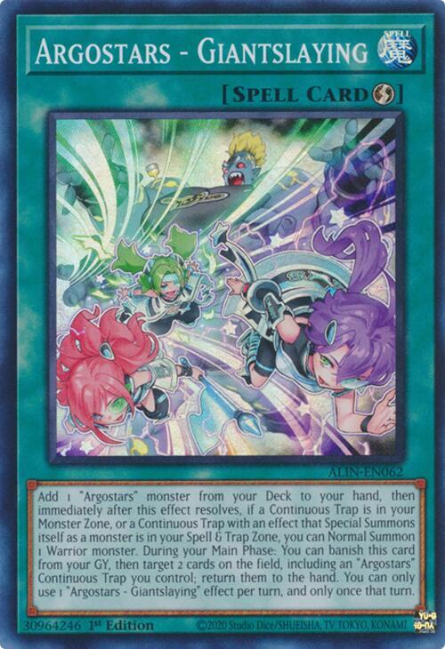 YuGiOh Alliance Insight Argostars - Giantslaying ALIN-EN062 Super Rare 1st Edition