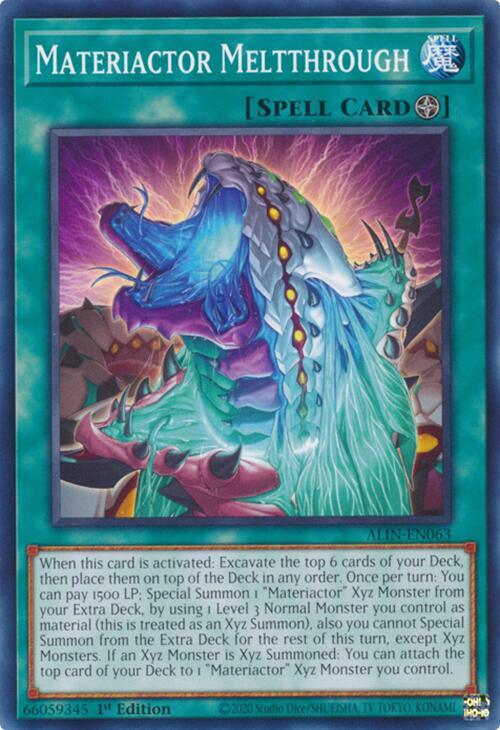 YuGiOh Alliance Insight Materiactor Meltthrough ALIN-EN063 Common 1st Edition