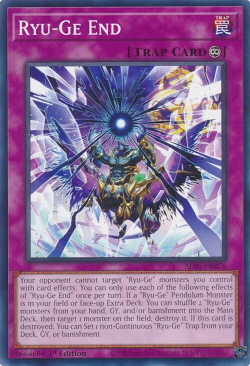 YuGiOh Alliance Insight Ryu-Ge End ALIN-EN076 Common Near Mint 1st Edition