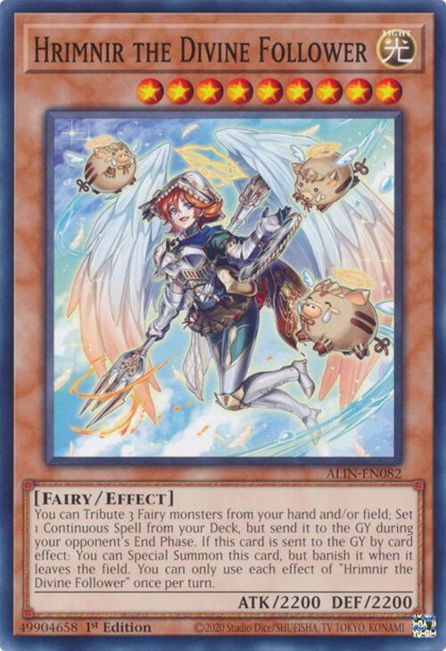 YuGiOh Alliance Insight Hrimnir the Divine Follower ALIN-EN082 Common 1st Edition