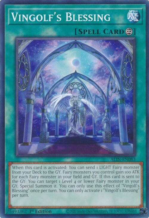 YuGiOh Alliance Insight Vingolf's Blessing ALIN-EN083 Common 1st Edition