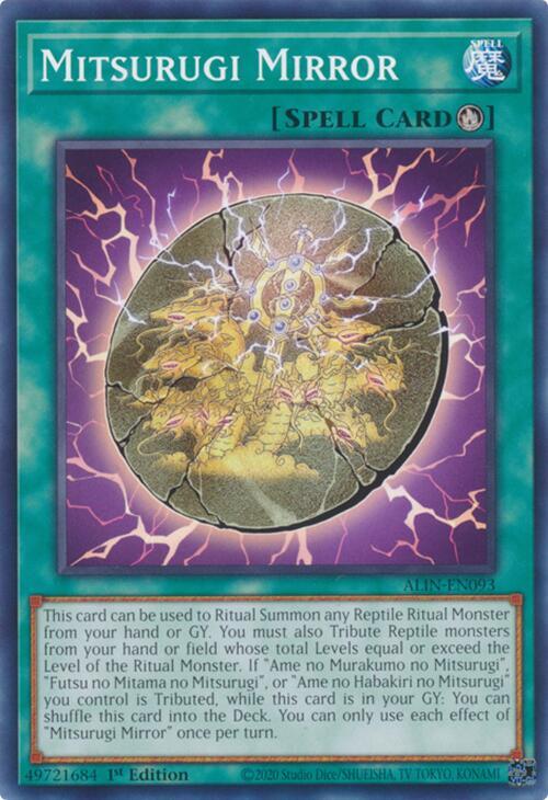 YuGiOh Alliance Insight Mitsurugi Mirror ALIN-EN093 Common 1st Edition