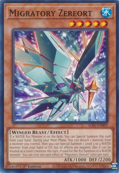 YuGiOh Alliance Insight Migratory Zereort ALIN-EN099 Common 1st Edition
