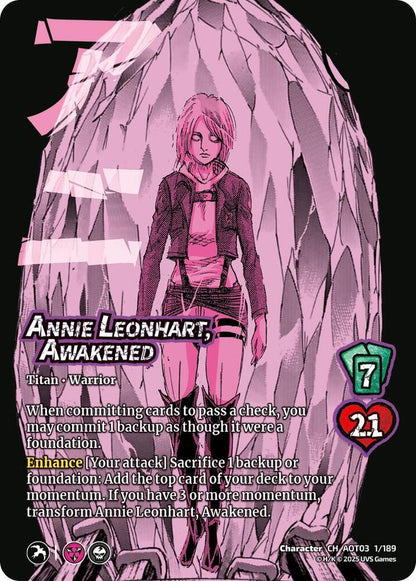 UniVersus Attack on Titan: Apocalypse Annie Leonhart, Awakened // Female Titan 1/189 Character