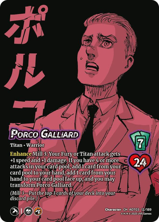 UniVersus Attack on Titan: Apocalypse Porco Galliard // Jaw Titan, Crushing Biter 12/189 Character Near Mint
