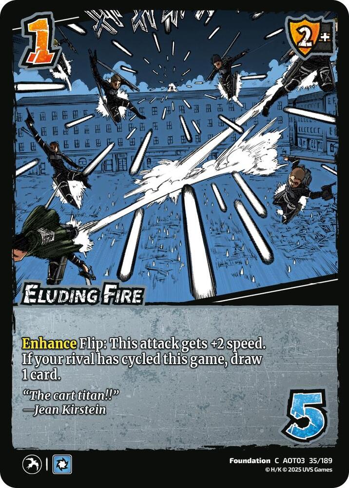 UniVersus Attack on Titan: Apocalypse Eluding Fire 35/189 Common Near Mint