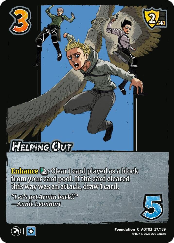 UniVersus Attack on Titan: Apocalypse Helping Out 37/189 Common Near Mint