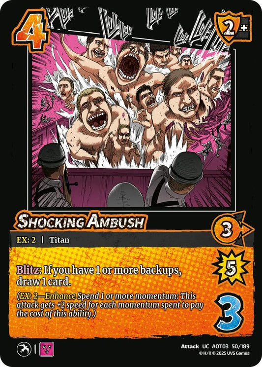UniVersus Attack on Titan: Apocalypse Shocking Ambush 50/189 Uncommon Near Mint
