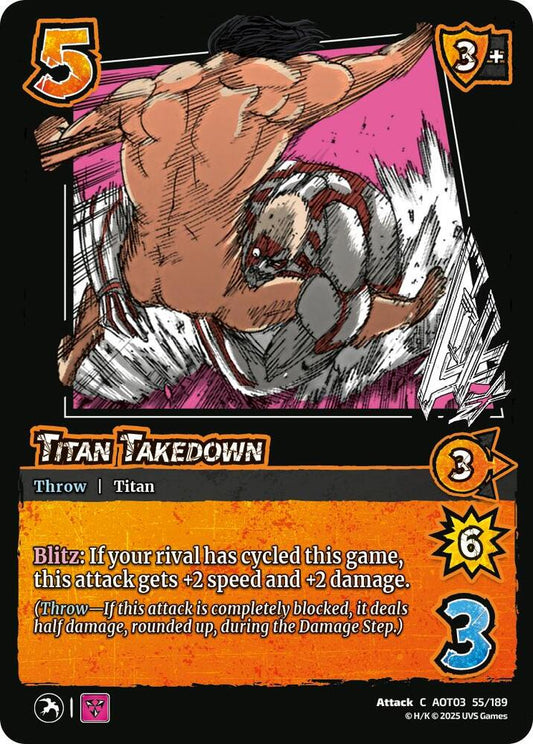 UniVersus Attack on Titan: Apocalypse Titan Takedown 55/189 Common Near Mint