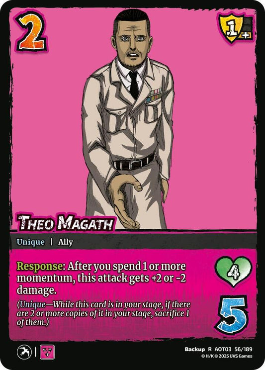 UniVersus Attack on Titan: Apocalypse Theo Magath 56/189 Rare Near Mint Foil