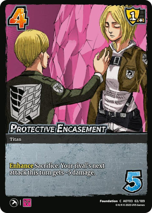UniVersus Attack on Titan: Apocalypse Protective Encasement 63/189 Common Near Mint