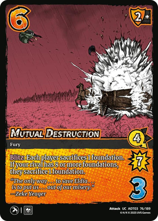 UniVersus Attack on Titan: Apocalypse Mutual Destruction 76/189 Uncommon Near Mint