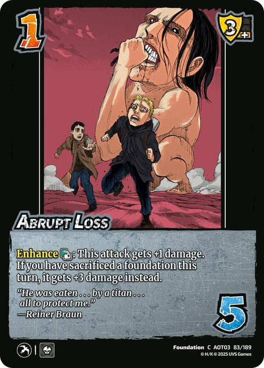 UniVersus Attack on Titan: Apocalypse Abrupt Loss 83/189 Common