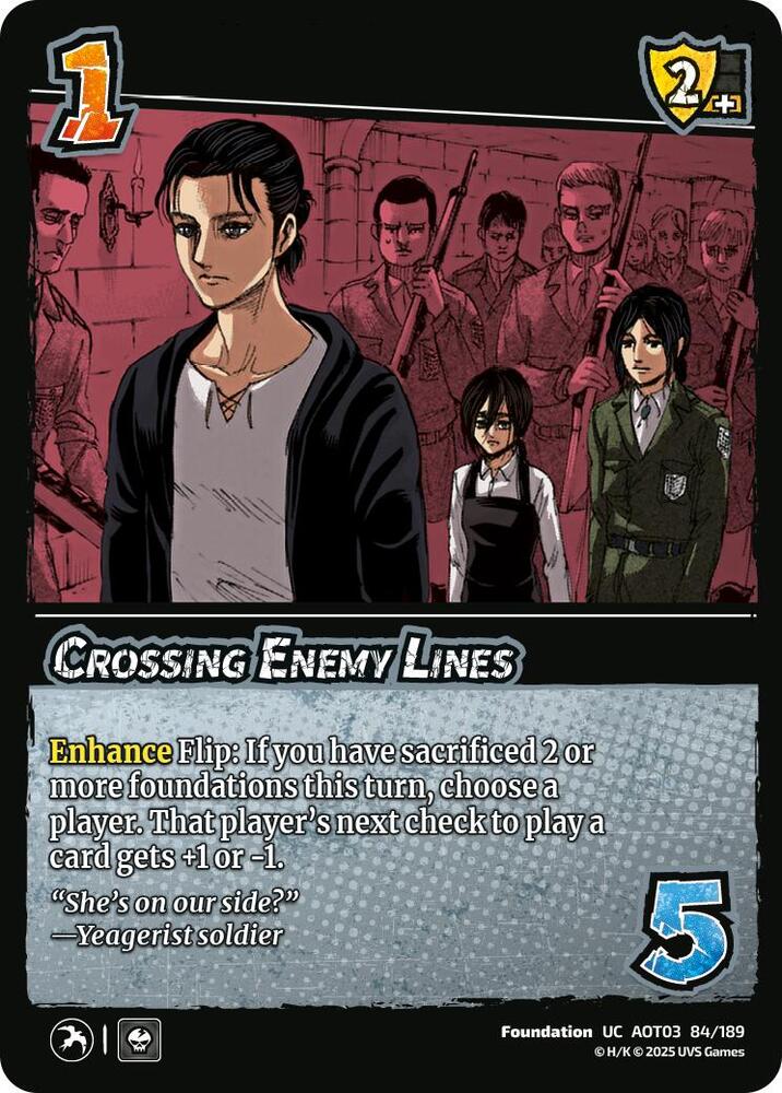 UniVersus Attack on Titan: Apocalypse Crossing Enemy Lines 84/189 Uncommon Near Mint