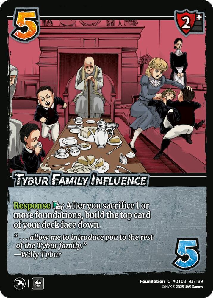 UniVersus Attack on Titan: Apocalypse Tybur Family Influence 93/189 Common Near Mint