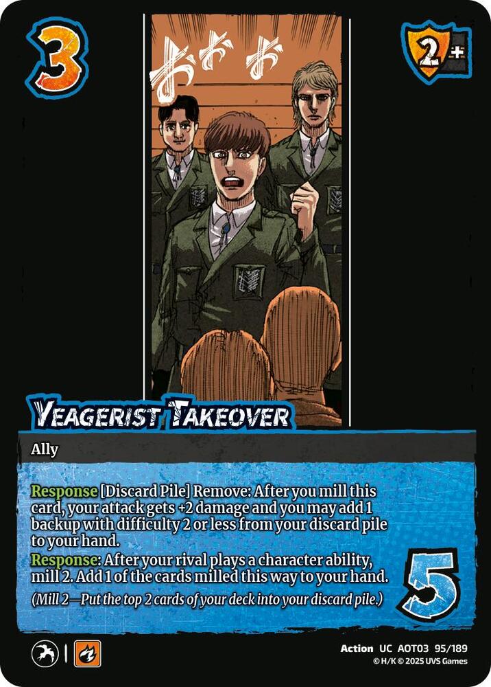 UniVersus Attack on Titan: Apocalypse Yeagerist Takeover 95/189 Uncommon Near Mint