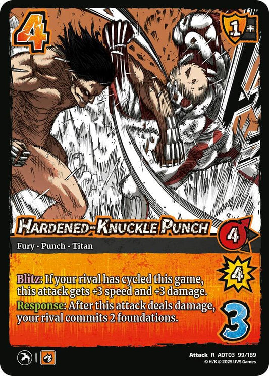 UniVersus Attack on Titan: Apocalypse Hardened-Knuckle Punch 99/189 Rare Foil